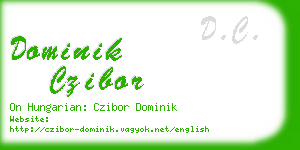 dominik czibor business card